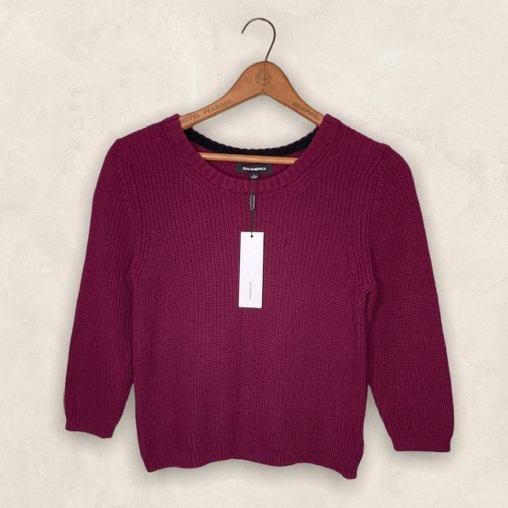 525 America Women's Sweater in Deep Red
